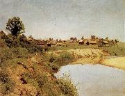 Levitan, Isaak Village at the Flubufer oil painting on canvas